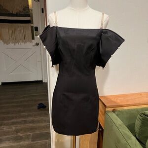 Simonett Black Off-Shoulder Mini Dress (perfect New Years Dress)